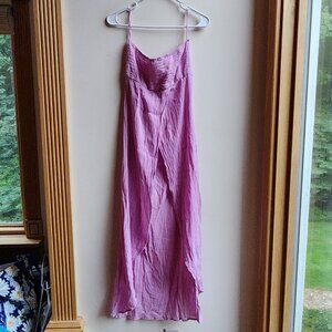 Lagaci Violet Spagetti Beach/Pool Dress Cover-Up Size Large